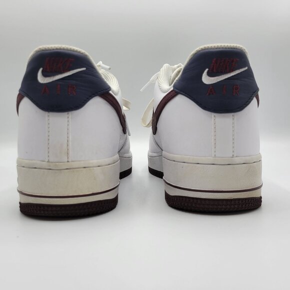 Nike Air Force 1 CJ8731 100 Low Mens Sneakers Size 10 White & Maroon - Picture 12 of 16